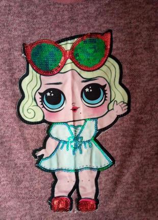 Теплое платье с куклой лол 6