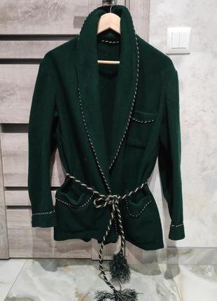 Кардиган зеленый шерсть