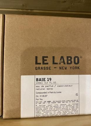 Le labo baie 19
парфюмерная вода тестер