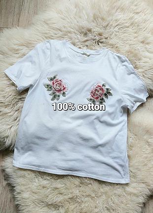 💖🌺💜симпатична футболка з аплікацією вишивкою
