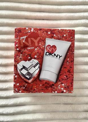 Подарочный набор, dkny my ny, оригинал, духи, лосьон, крем