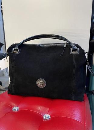 Замшевая сумка кожаная сумочка саквояж сумка на плечо 🔥🔥🔥2 фото