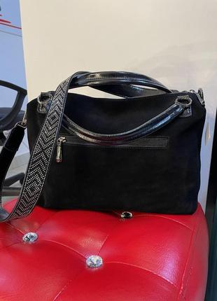 Замшевая сумка кожаная сумочка саквояж сумка на плечо 🔥🔥🔥3 фото