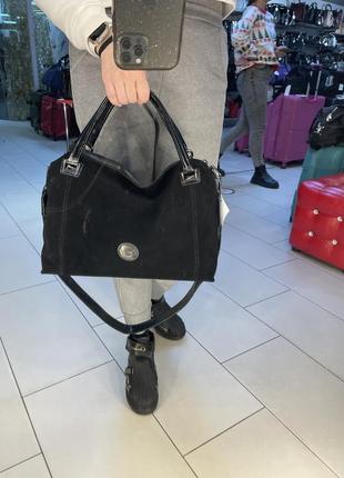 Замшевая сумка кожаная сумочка саквояж сумка на плечо 🔥🔥🔥8 фото