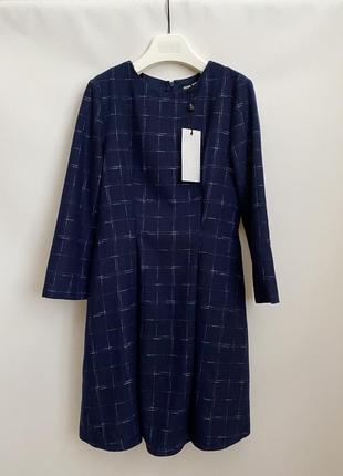 Плаття сукня кльош в клеточку в клітинку шерстяна vero moda платье шерстяное клёш тёплое
