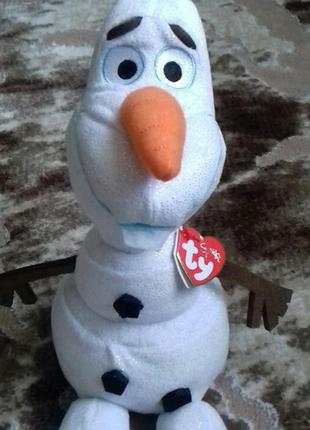 Олаф снеговик дисней дісней мяка іграшка сніговик мягкая мягкая игрушка "холодное сердце" ty frozen  "крижане серце"