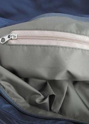 Сумка через плечо женская. сумка текстильная городская на каждый день. синяя стеганая сумка2 фото