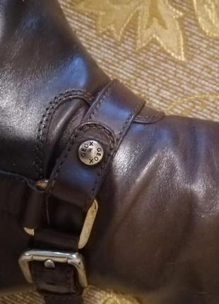 Кожаные сапоги осень.