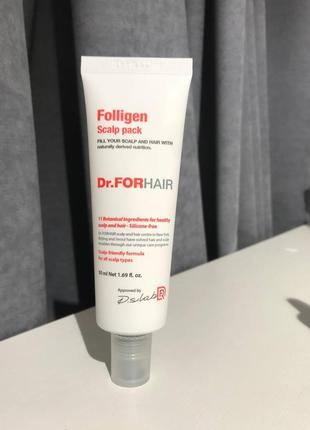 Оздоровлююча маска для шкіри голови dr.forhair folligen scalp pack 50 ml