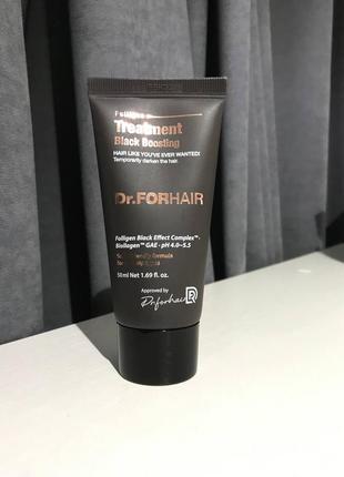 Бальзам-кондиціонер для відновлення кольору сивого волосся dr. forhair folligen  black treatment 50 мл1 фото