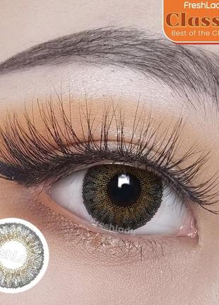 Линзы для глаз цветные серые. хорошее перекрытие своего цвета