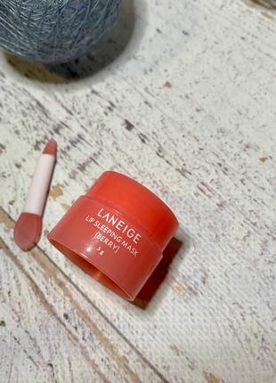 Маска для губ нічна laneige lip sleeping mask berry  (3)8 фото