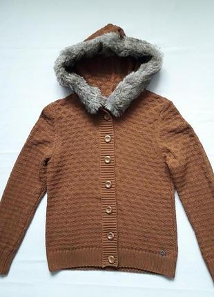 Класна в'язана кофта з капюшоном на гудзиках спереду street one