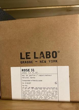 Le labo rose 31 парфюмированная вода