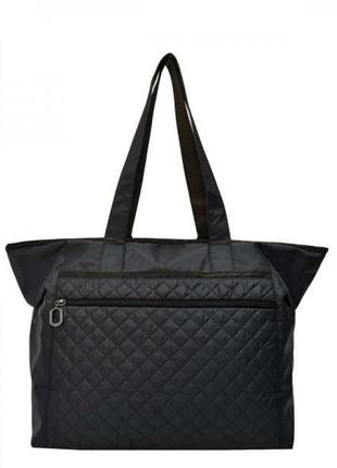 Текстильна жіноча сумка. чорна стьобана сумка3 фото