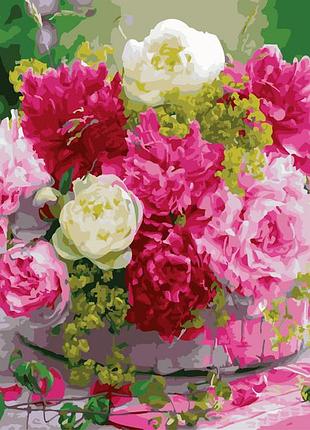 Картина по номерам 40х50см. gx24756 пионы для любимой rainbow картины раскраски по номерам 2022 в украине