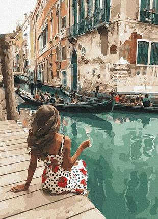 Картина за номерами 40х50см. gx35680 загадкова італійка rainbow