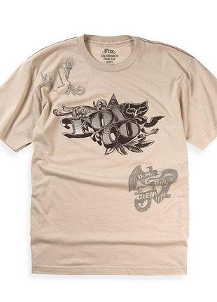Футболка fox counterfeit heathered tee (sand), l, l