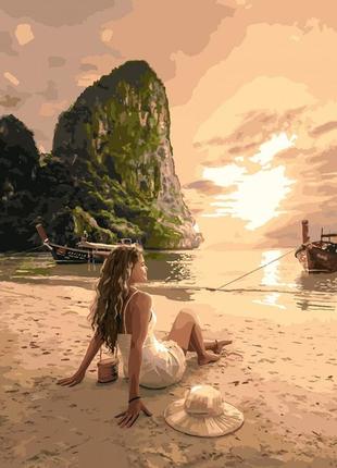 Картина по номерам кно4592 влюбленная в море 40*50см идейка картины раскраски по номерам 2022 в украине