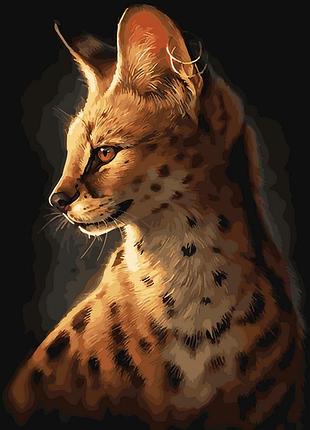 Картина по номерам 40х50см. gx28845 сервал rainbow картины раскраски по номерам 2022 в украине