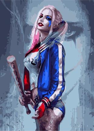 Картина по номерам va-1893 харли квин, 40х50 см strateg картины раскраски по номерам 2022 в украине