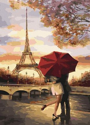 Картина по номерам gx33437 свидание в париже 40х50см. rainbow картины раскраски по номерам 2022 в украине