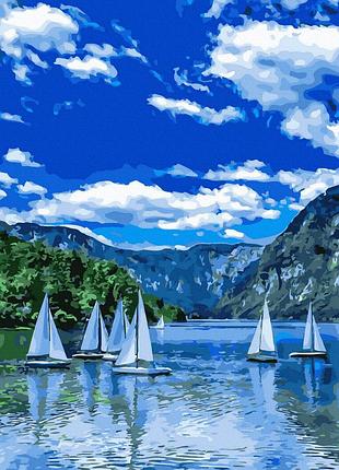 Картина по номерам gx40246 парусники 40х50см. rainbow