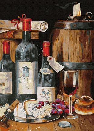 Картина за номерами 40х50см. gx35508 винний натюрморт rainbow