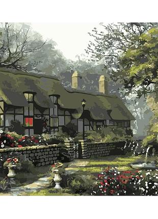 Картина по номерам va-0454 загородний домик, 40х50см strateg картины раскраски по номерам 2022 в украине