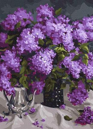 Картина по номерам kho3178 ароматная сирень ©юлия томеско, 40*50  идейка