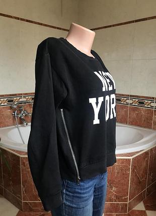 Бомбезный свитшот с молниями h&m 5