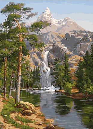 Картина по номерам va-2239 горныий водопад 40х50см strateg картины раскраски по номерам 2022 в украине