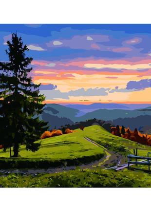 Картина за номерами va-2732 вечірній пейзаж, 40х50см strateg