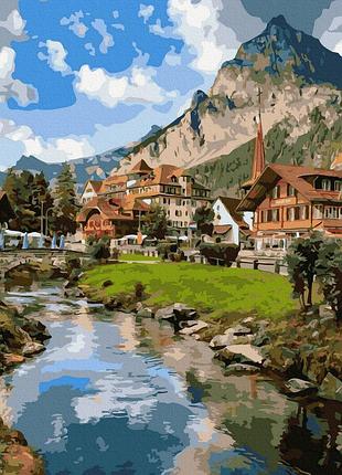 Картина по номерам gx40777 в горах 40х50см. rainbow картины раскраски по номерам 2022 в украине