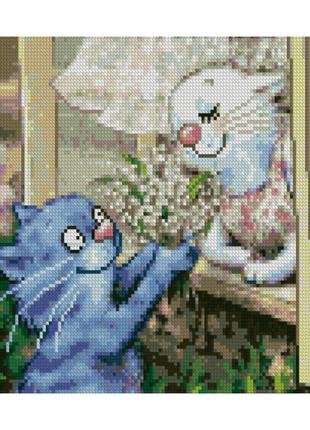 Алмазна мозаїка hx077 знаки уваги, 30х40см strateg на підрамнику, у подарунковій упаковці