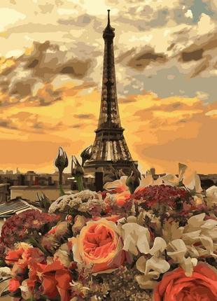 Картина за номерами gx32002 закат в париже 40x50см. rainbow