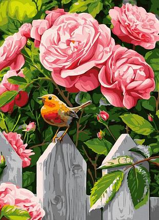 Картина за номерами gx41654 садові троянди 40х50см. rainbow