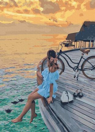 Картина за номерами gx39621 закат на карибах 40x50см. rainbow