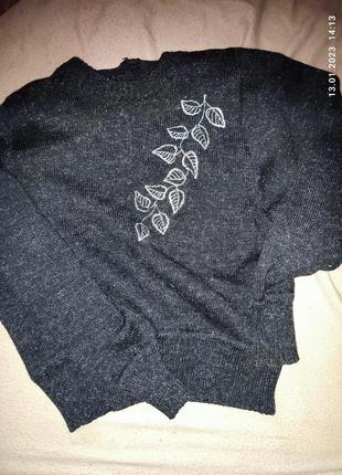 Вінтажний светр ,літуча миша теплий1 фото