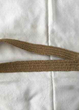 Вінтажний пояс , ремінь .натуральна шкіра, джут. #розвантажуюсь6 фото