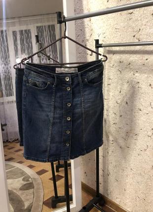 Голуба,синя спідниця h&m 38