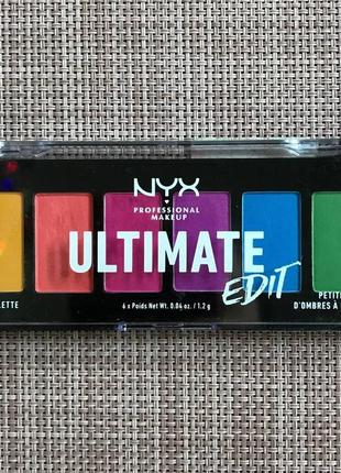 Палетка тіней nyx professional makeup ultimate shadow 6