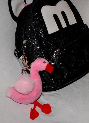 Плюшевый брелок фламинго1 фото