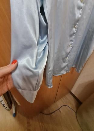 Рубашка ,   блуза, с вышивкой, сатиновая, шелк2 фото