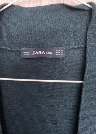 Стильний смарагдовий пуловер накидка кофта кардиган zara4 фото