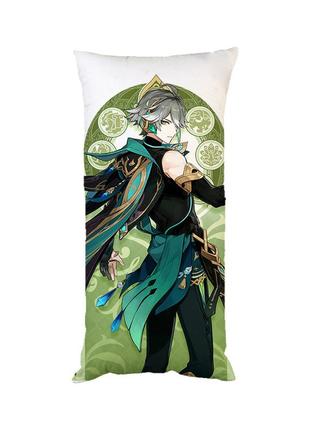 Подушка аль-хайтам сайно геншин удар genshin impact двухсторонняя 30х50 см (pp0694)