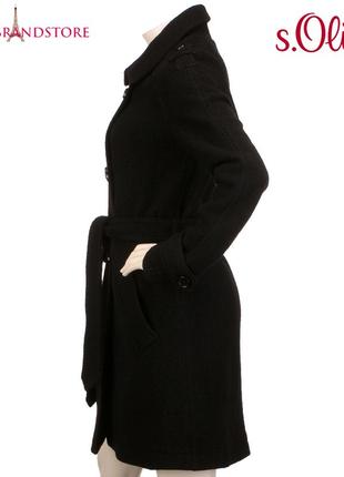 S.oliver 100% шерсть пальто шерстяное женское демисезон классическое полупальто распродажа6 фото