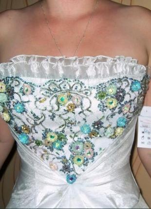 Новая с наборкой свадебной сумка + аксессуары платья свадебное платье3 фото