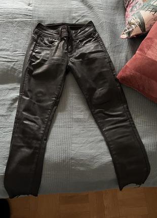 Скинни джинсы g-star raw (похожие на кожаные)1 фото