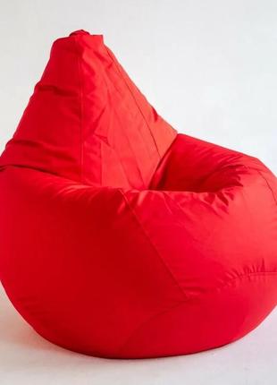 Крісло-мішок форма "груша", розмір xxl (130*100), червоний